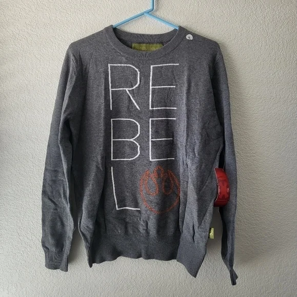 Disney Star Wars Rogue One Rebel Crewneck Long sleeves Gray Sweatshirt - Picture 4 of 4
